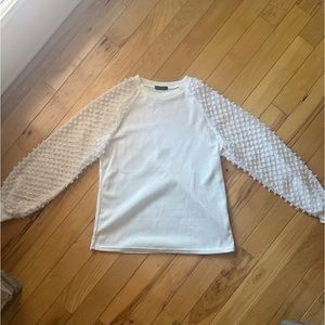 Women White Long Sleeve Blouse